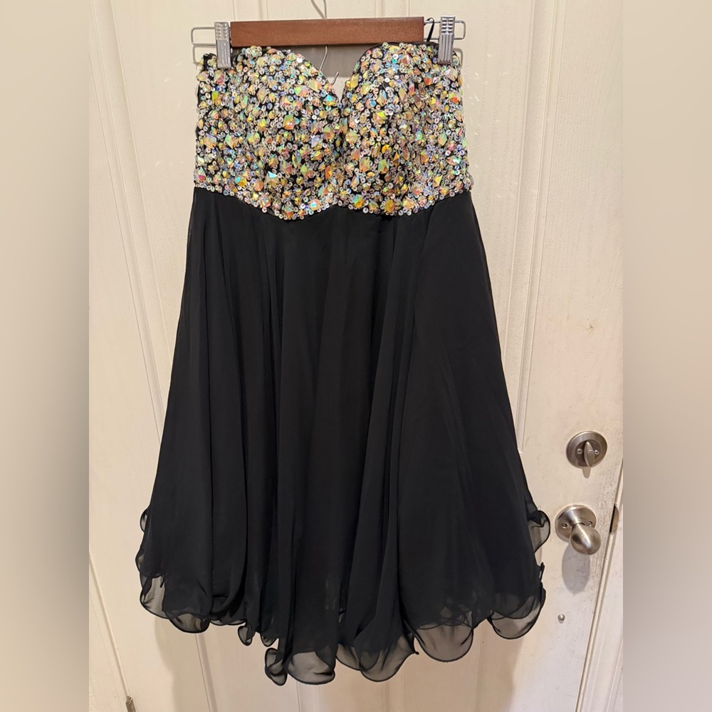 Anny Lee strapless SEQUIN DRESS bridal prom